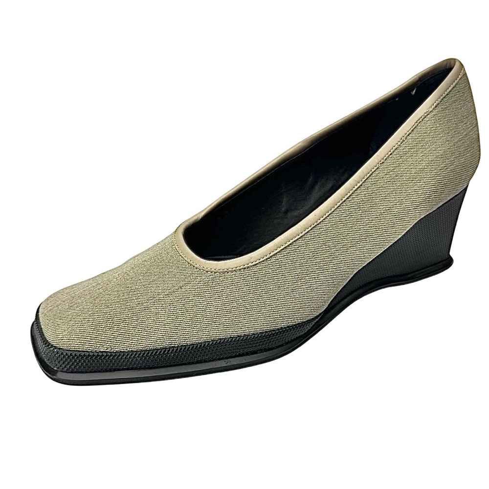 “Rangoni Firenze Made in Italy Gray Leather Wedge Pumps Women’s 7 B”